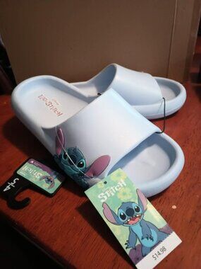 NEW Kids Disney Lilo And Stitch Slide Sandals Size 4/5 Youth